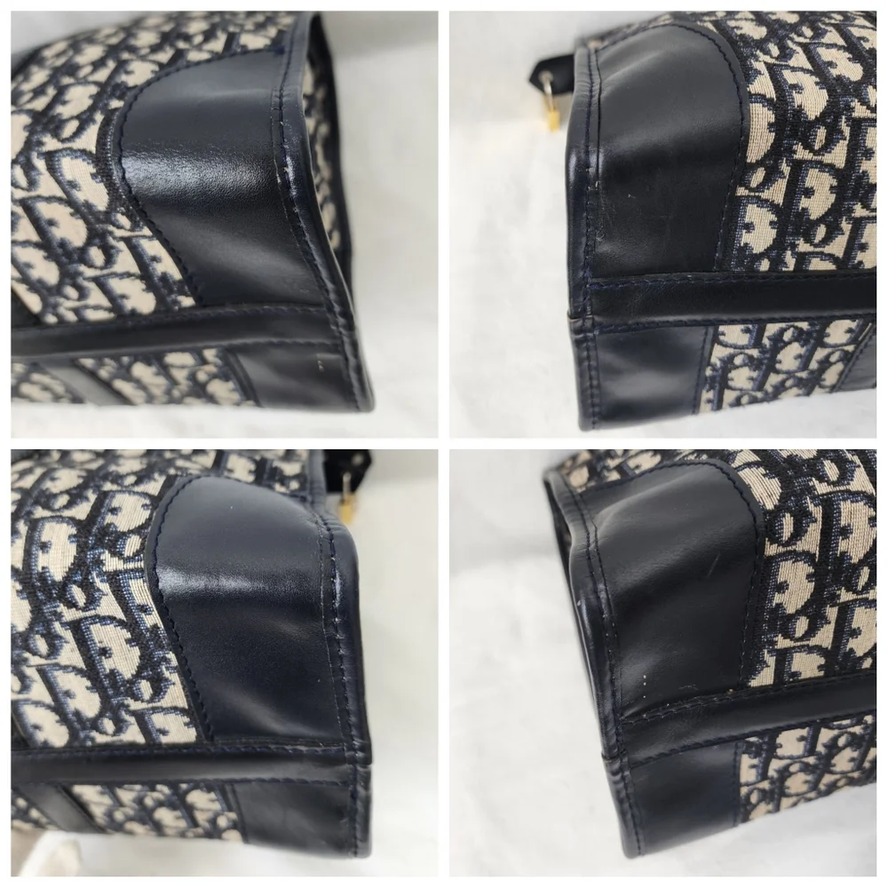 Auth Dior Trotter Montiagne Navy Boston Bag And Wallet Bundle